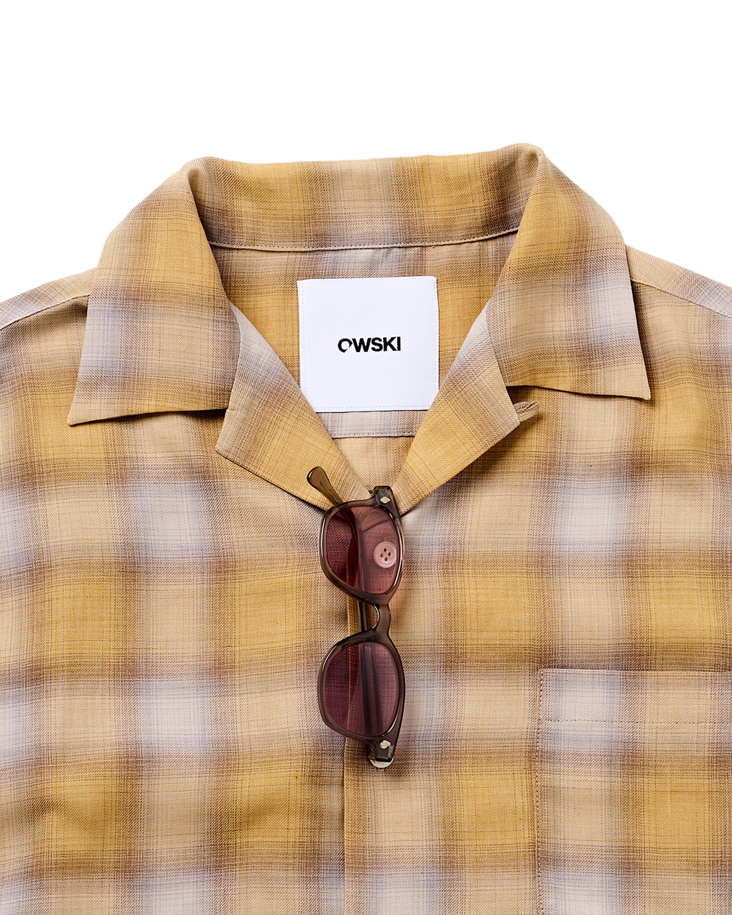 OPEN COLLAR SHIRT / YELLOW