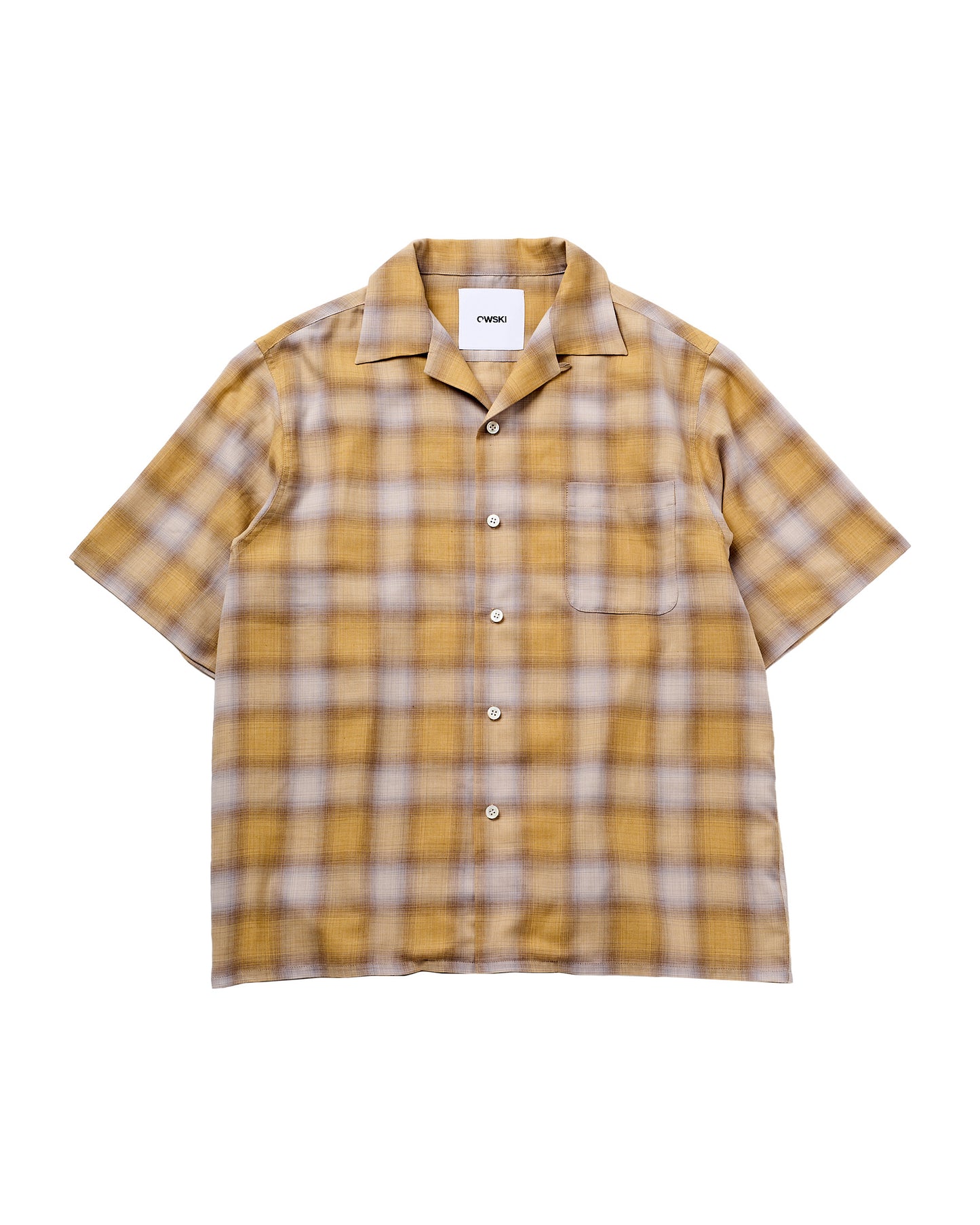 OPEN COLLAR SHIRT / YELLOW