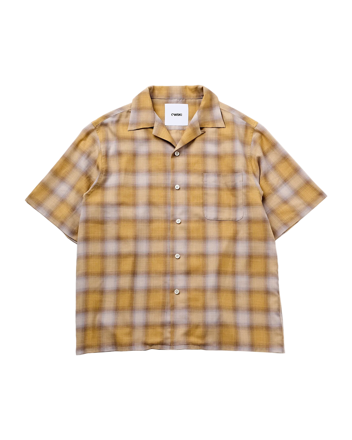 OPEN COLLAR SHIRT / YELLOW