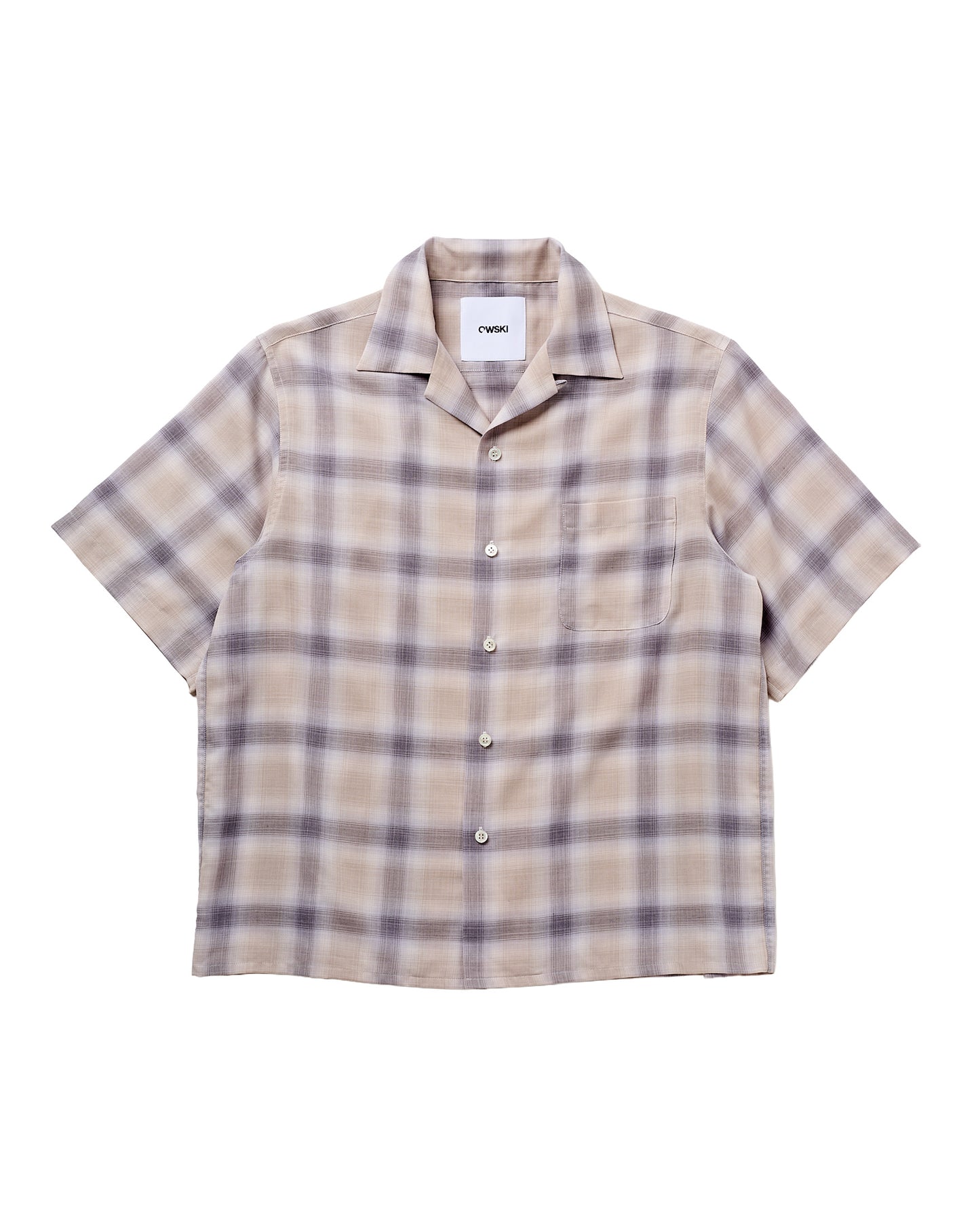 OPEN COLLAR SHIRT / GRAY