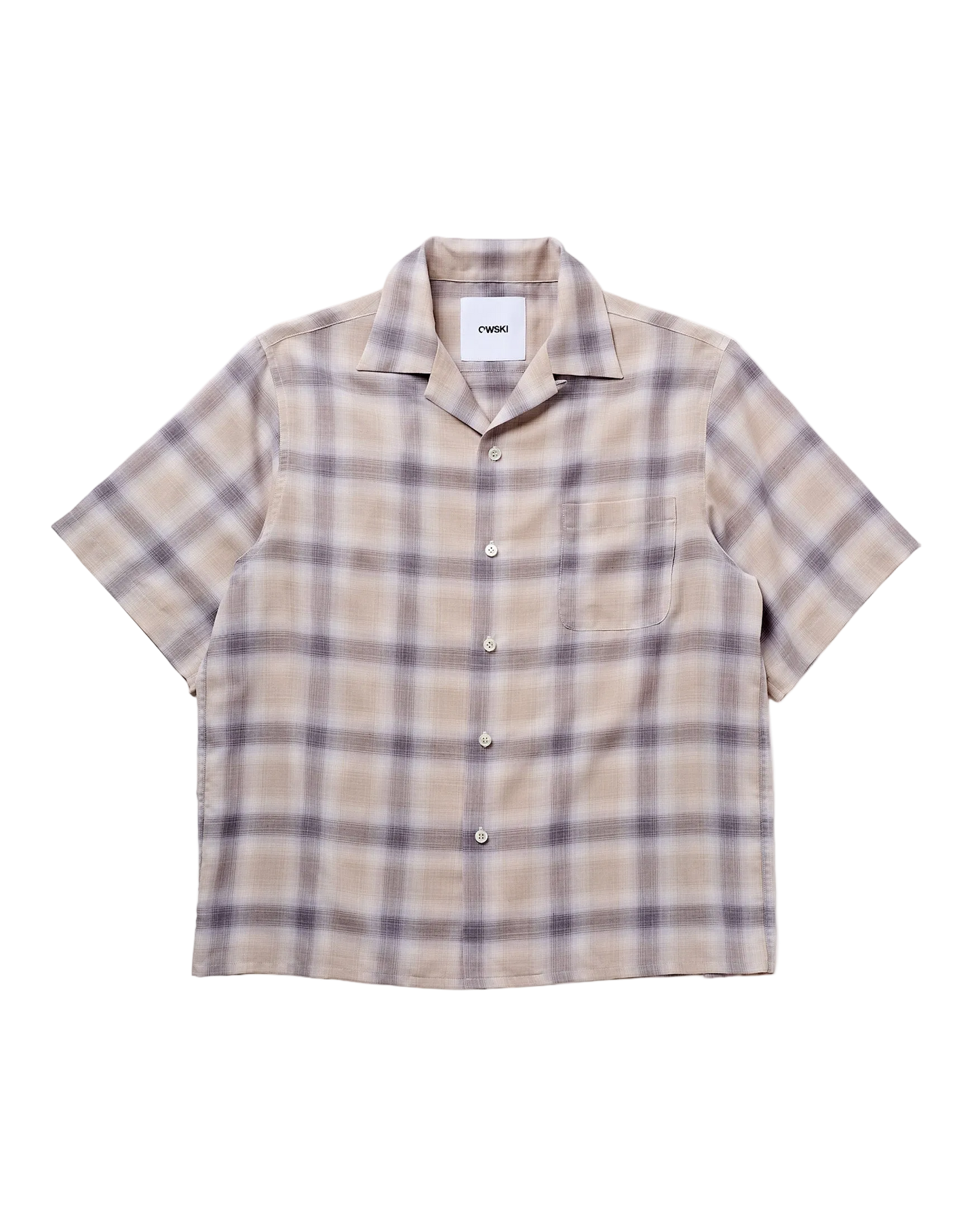 OPEN COLLAR SHIRT / GRAY