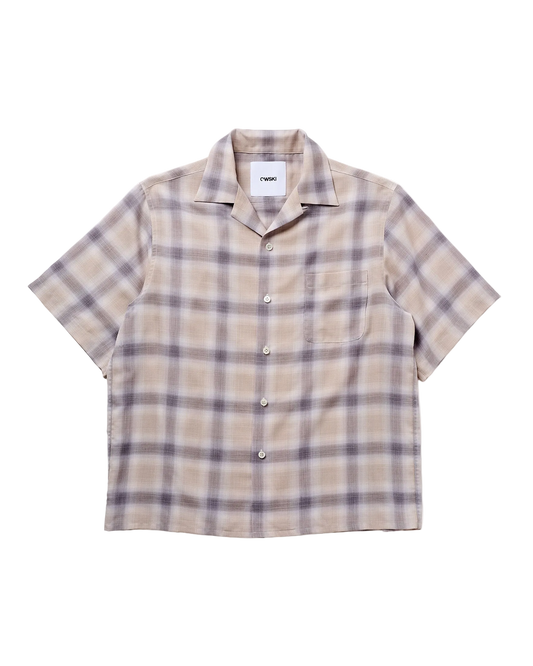 OPEN COLLAR SHIRT / GRAY