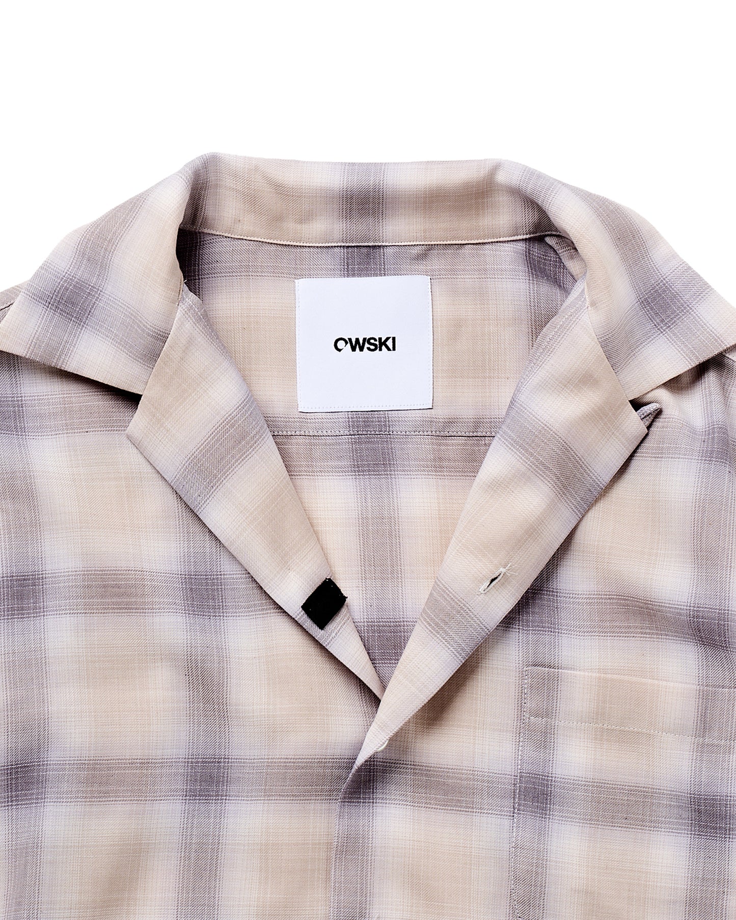 OPEN COLLAR SHIRT / GRAY